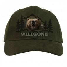 Kepurė medžioklei su snapeliu su meškos atvaizdu Wildzone