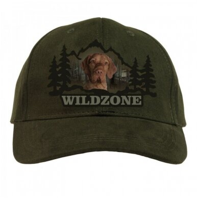 Kepurė medžioklei žvejybai su snapeliu su šuns atvaizdu Wildzone