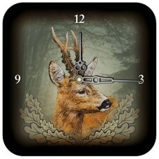 Laikrodis su stirninu Wildzone18x18cm