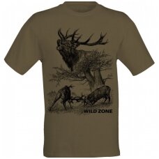 Marškinėliai medžiotojui su elniais Wildzone S dydis