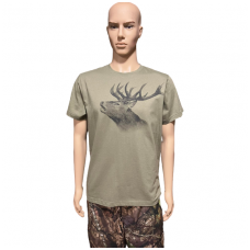 Marškinėliai medžiotojui su elnio atvaizdu Malfini M dydis
