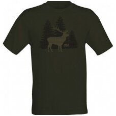 Marškinėliai medžiotojui su elniu Wildzone L dydis