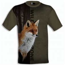 Marškinėliai medžiotojui su lape Wildzone L dydis