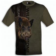Marškinėliai medžiotojui su šernu Wildzone M dydis