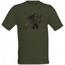 Marškinėliai medžiotojui su šernu Wildzone XL dydis