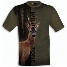 Marškinėliai medžiotojui su stirninu Wildzone 2XL dydis