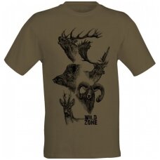 Marškinėliai medžiotojui su žvėrimis Wildzone 2XL dydis