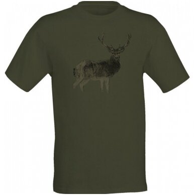 Marškinėliai medžiotojui su elniu Wildzone XL dydis