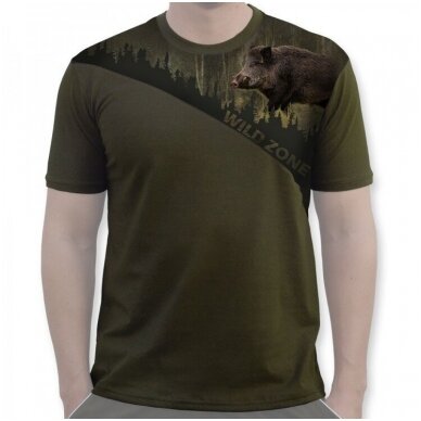 Marškinėliai medžiotojui su šernu Wildzone L dydis