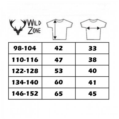 Vaikiški marškinėliai su karpiais Wildzone 134-140cm dydis 2