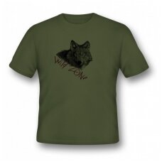 Vyriški marškinėliai medžiotojui su vilku Wildzone 2XL dydis