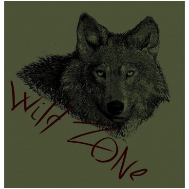 Vyriški marškinėliai medžiotojui su vilku Wildzone 2XL dydis 2