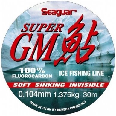 Žieminis valas Seaguar Super GM 100% Fluorocarbon 30m 0.090mm